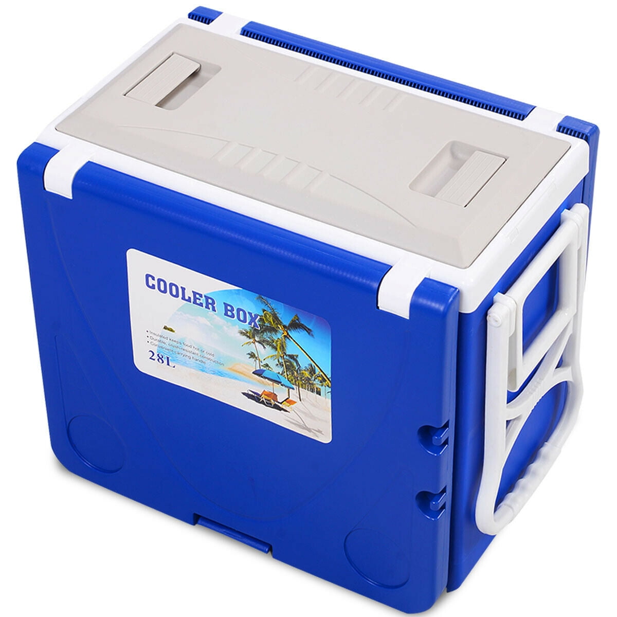 Multi Function Rolling Cooler Picnic Camping Outdoor w//Table /& 2 Chairs Blue